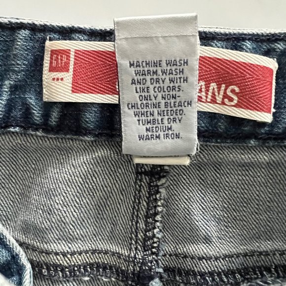 Gap Jeans Denim Skirt Size 12 - Distressed/Frayed Hem - Picture 7 of 11